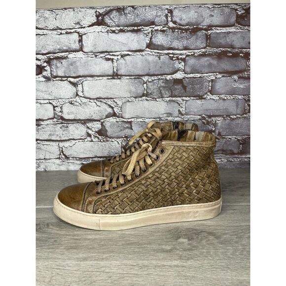 Calzoleria Toscana Brown Leather Lace Up High Top Sneakers Men’s Sz 43EU/10M US - Picture 5 of 16